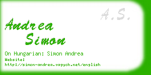 andrea simon business card